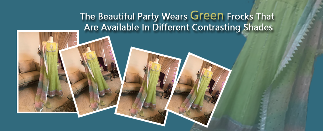 Modern green frocks Pakistani for 2020