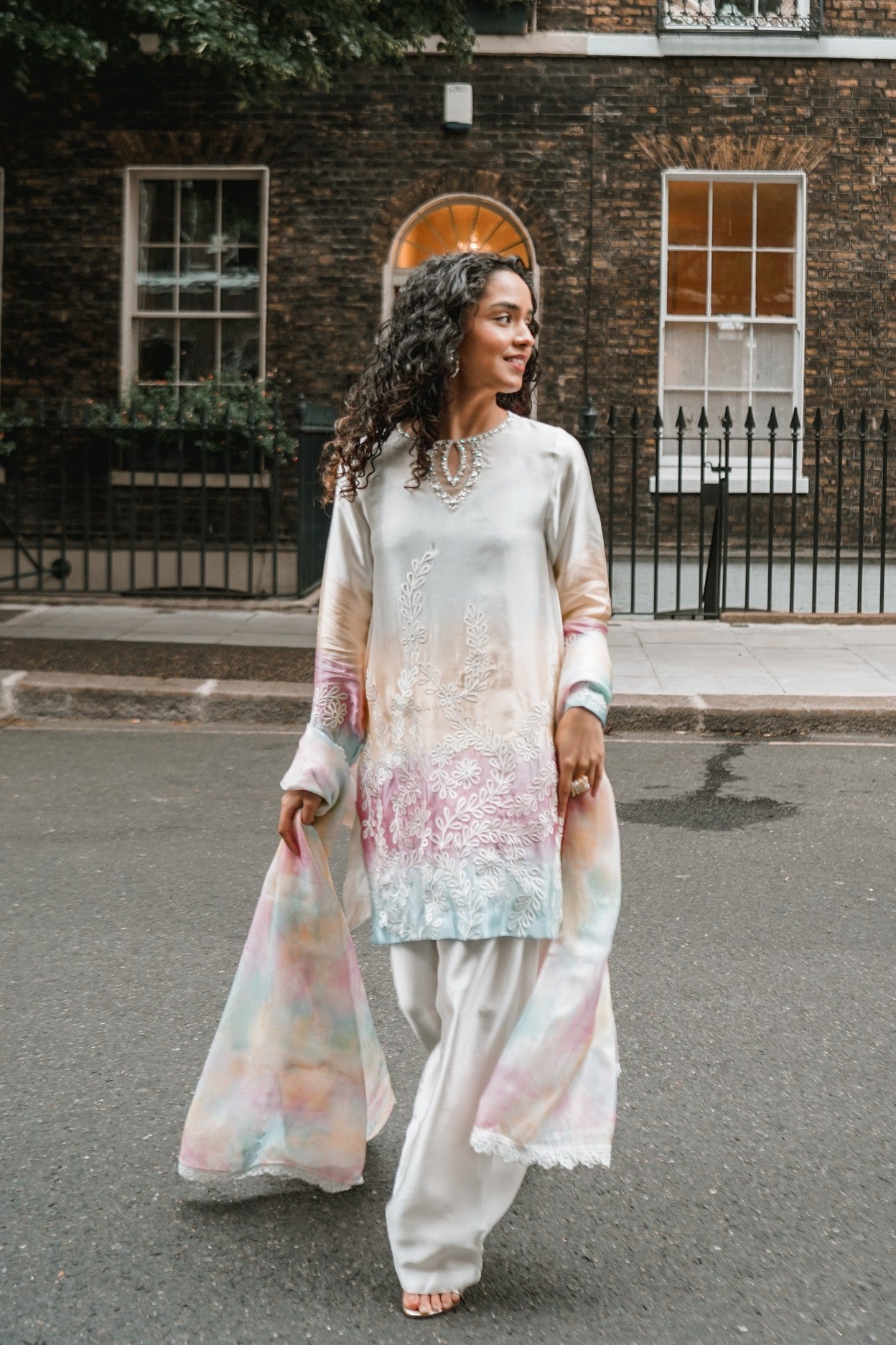 pastel traditional dress Fuchsia Modest Pastel Dress 14112F