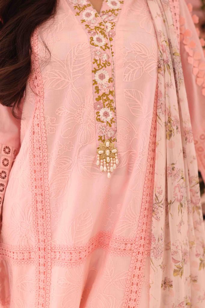 Pink Garden Inaaya Embroidered Lawn Suit | RJ’S PRET