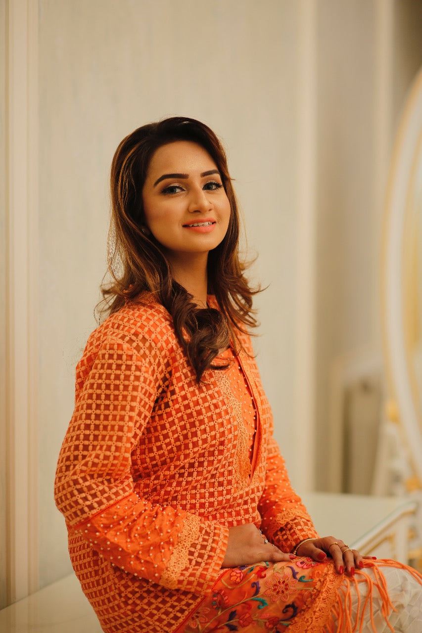 Tangerine Love Kurta | Rj’s Pret