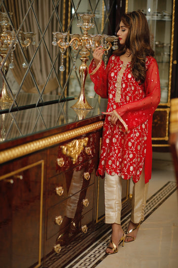BLOOD RED CHIFFON | RJ’S PRET