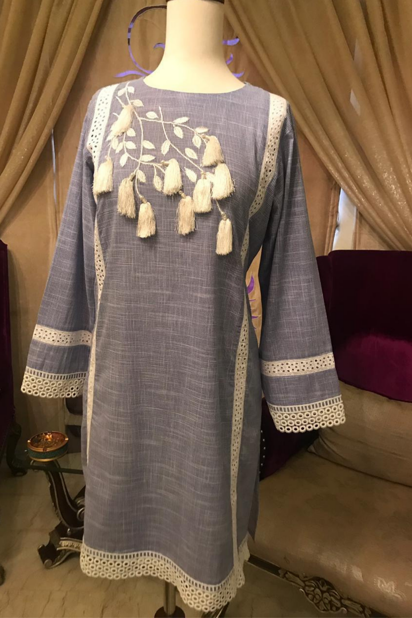 Tussle Trendy Blue Kurta | Rj’s Pret