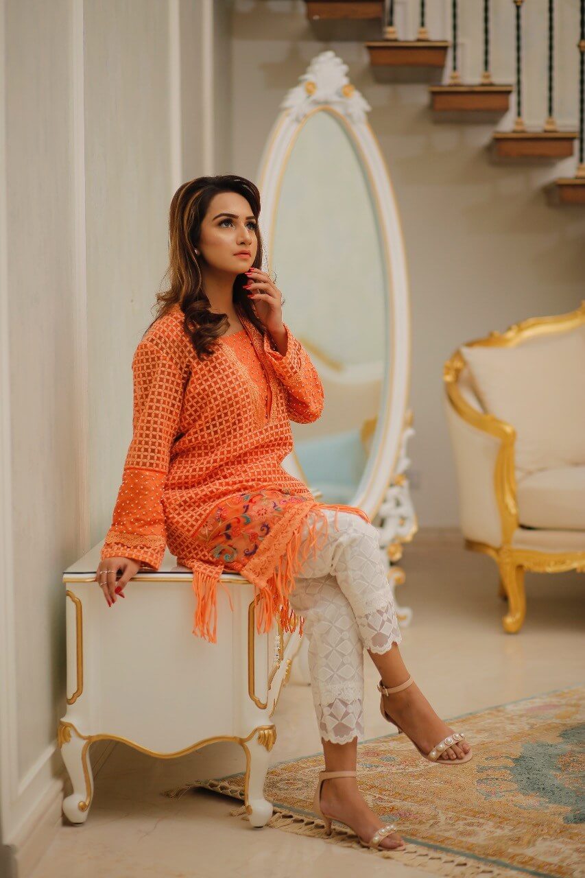 Tangerine Love Kurta | Rj’s Pret