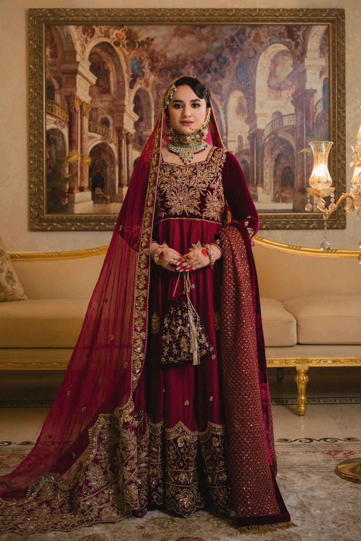 Aafreen Khushi Bridal Peshwas Dress | RJS PRET