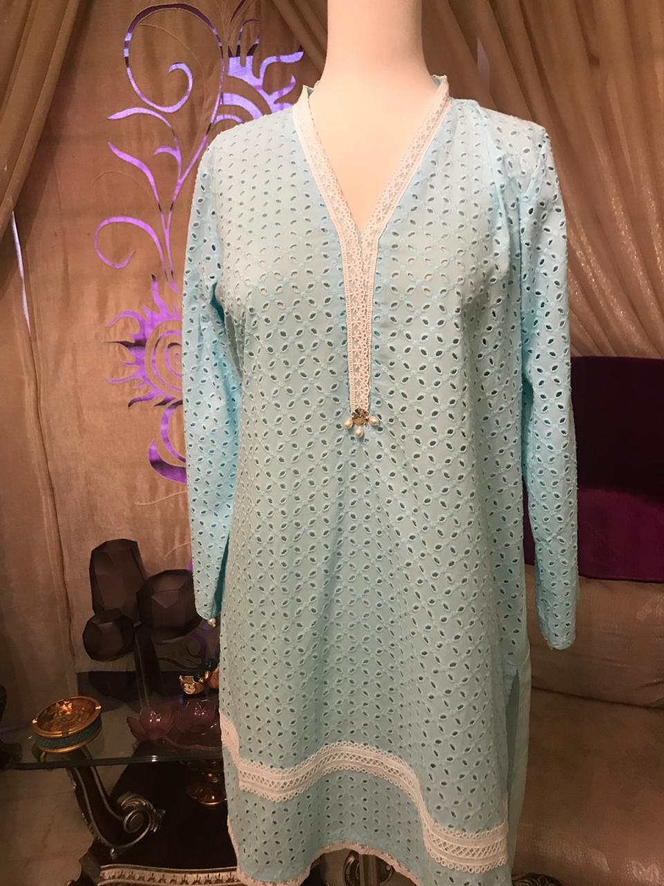 Sky Blue Chicken Kurta | Rj’s Pret