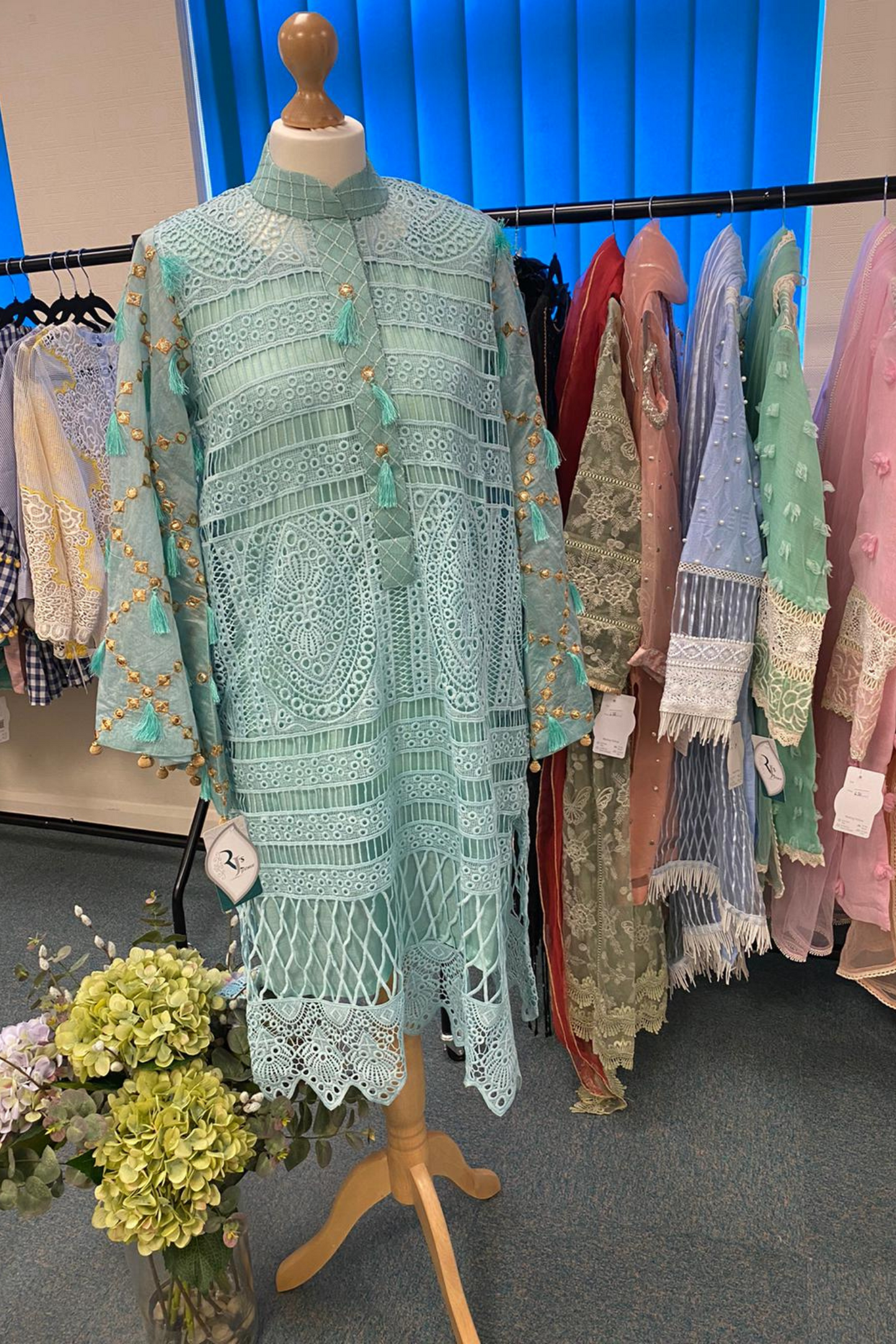 LACY DREAM KURTA-LIGHT BLUE | GRANDIOSE | RJ’S PRET