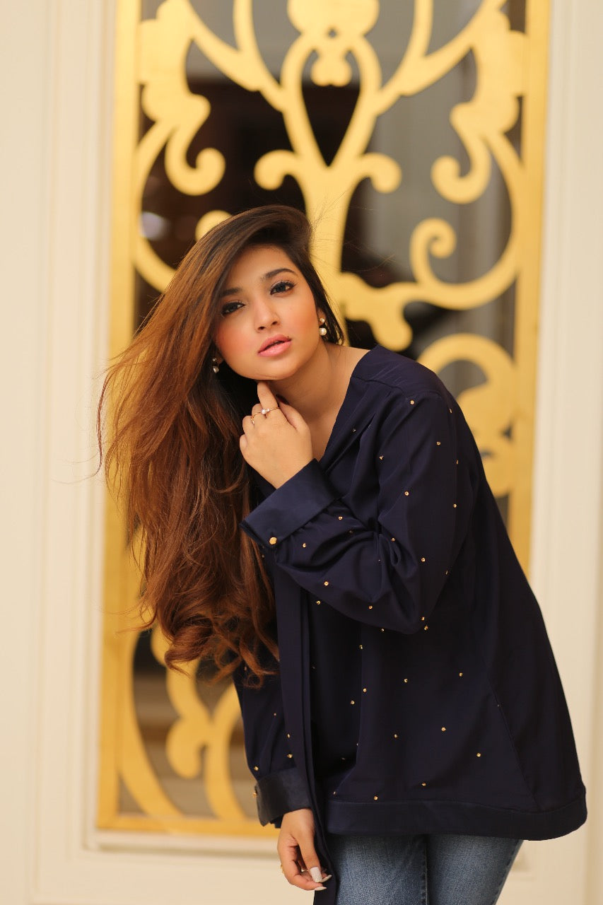 Navy Sparkle Top | CHANTELLE | RJ’S PRET