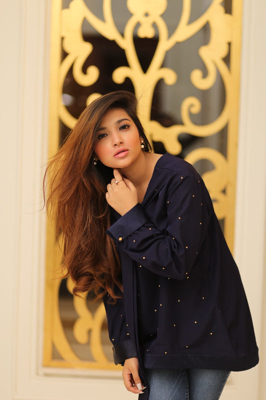 Navy Sparkle Top | CHANTELLE | RJ’S PRET