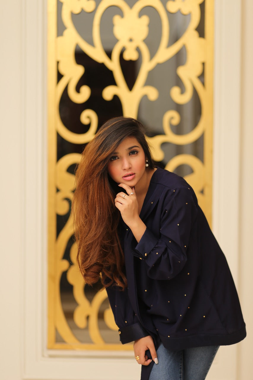 Navy Sparkle Top | CHANTELLE | RJ’S PRET