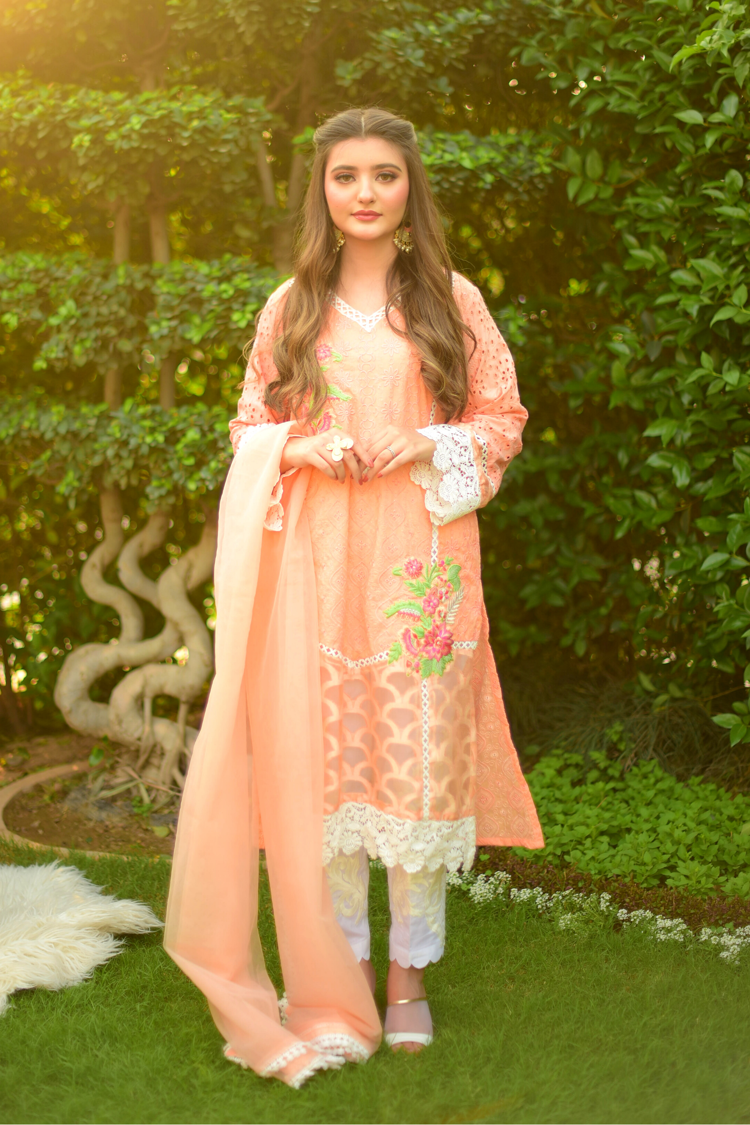 Peplum Lehenga Peach Colour Dress Pakistani #BS217  Peach color dress,  Beautiful pakistani dresses, Pakistani fancy dresses