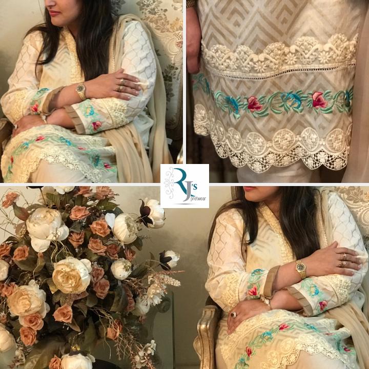 Ivory Jacquard Outfit | Rj’s Pret