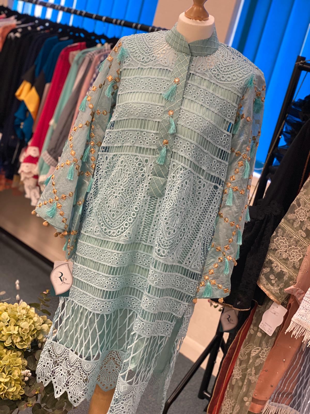 LACY DREAM KURTA-LIGHT BLUE | GRANDIOSE | RJ’S PRET