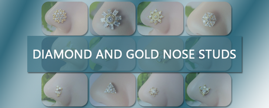 Diamond and Gold Nose studs