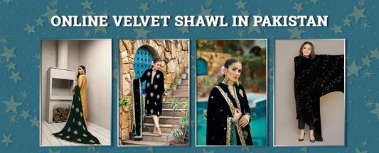 Velvet Shawl Pakistani Designs | Winter Shawls Collection for Women