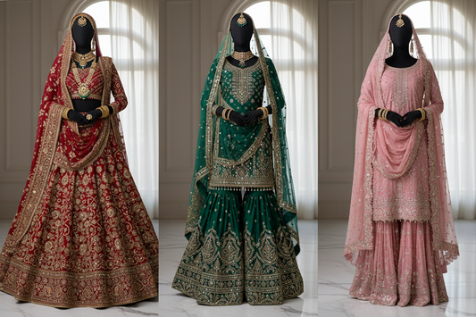 Lehenga vs Gharara vs Sharara