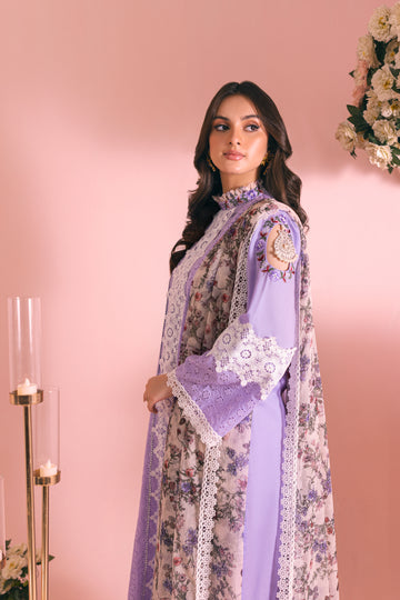 Lilac Garden Inaaya Embroidered Lawn Suit | RJ’S PRET