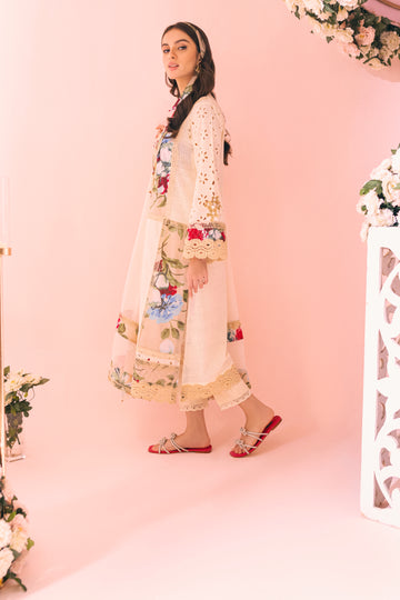 Beige Aura Inaaya Embroidered Lawn Suit | RJ’S PRET