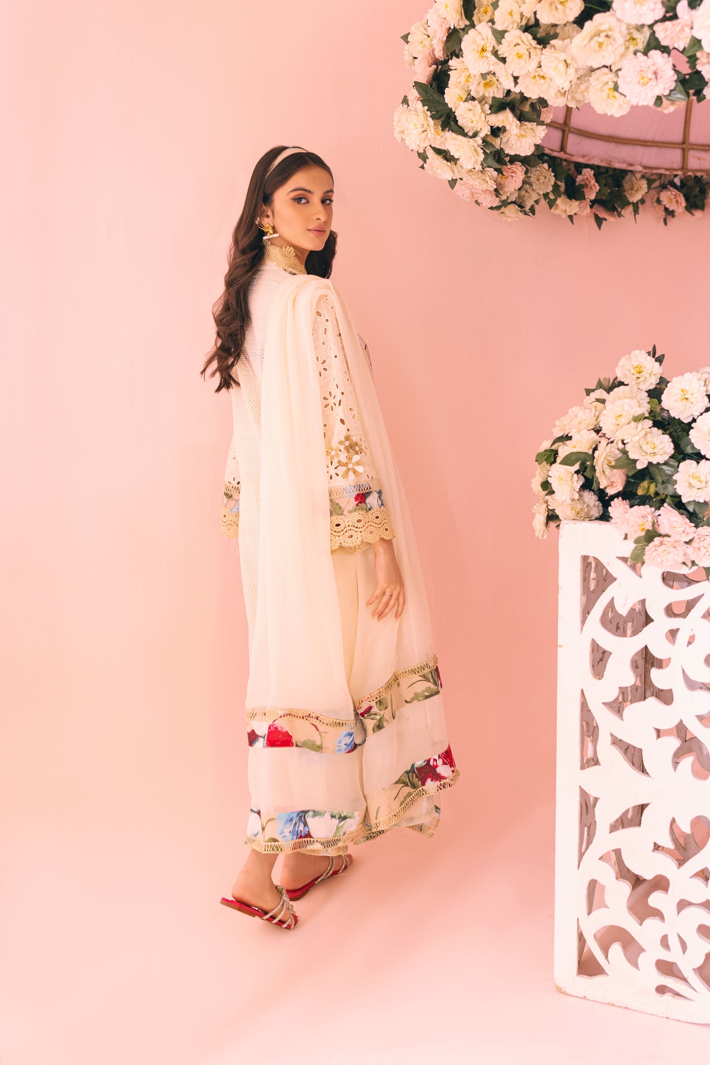 Beige Aura Inaaya Embroidered Lawn Suit | RJ’S PRET