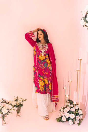 Raspberry Inaaya Embroidered Lawn Suit | RJ’S PRET