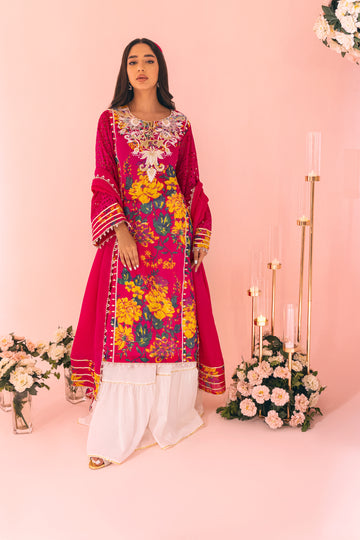 Raspberry Inaaya Embroidered Lawn Suit | RJ’S PRET
