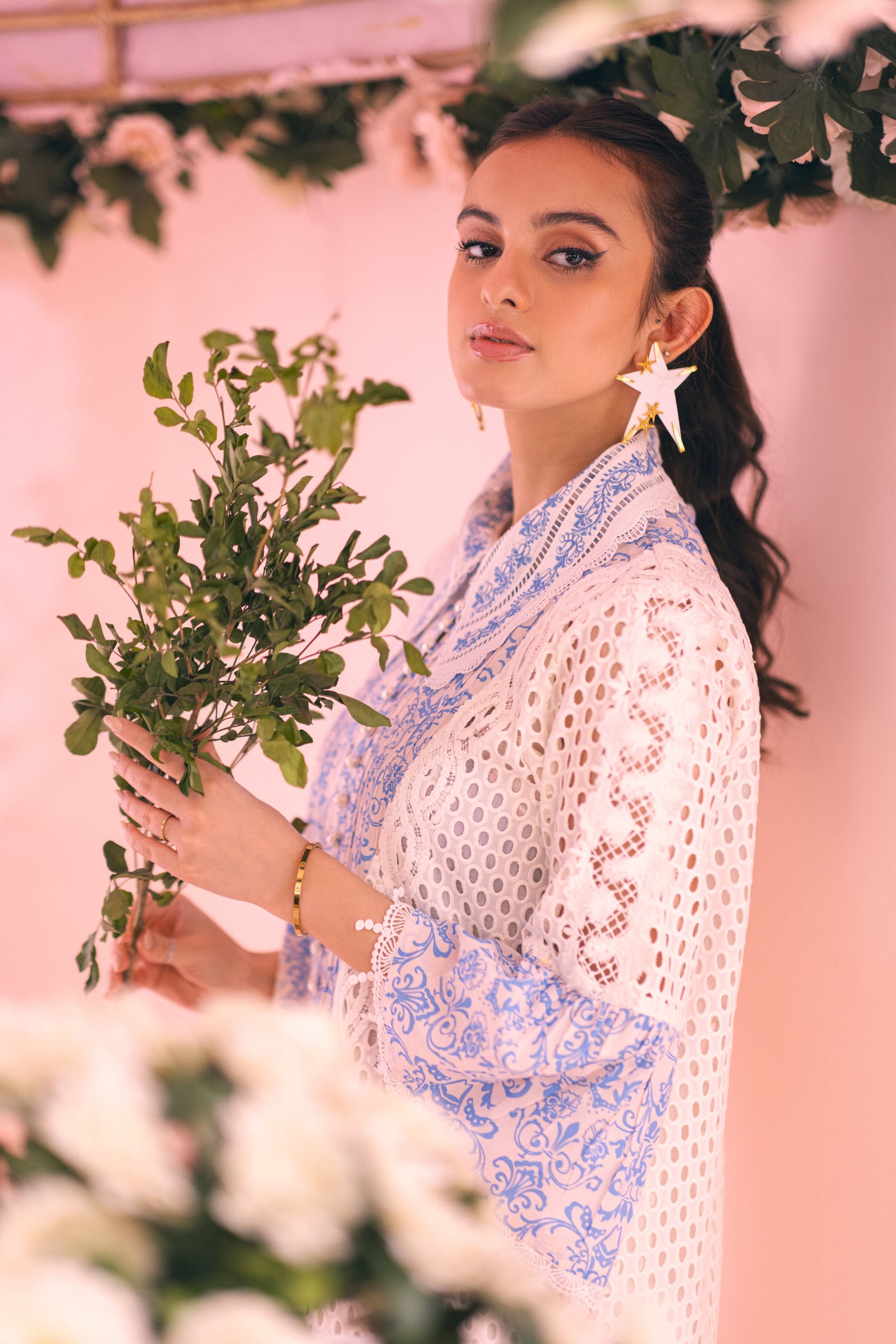 Blue Fever Inaaya Embroidered Lawn Shirt | RJ’S PRET