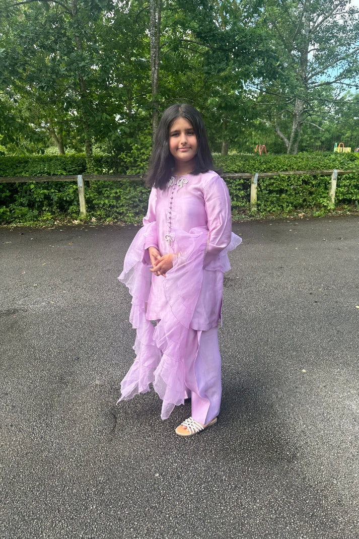 LILAC WHIRL -FARSHI SHALWAR SET|  RJS PRET