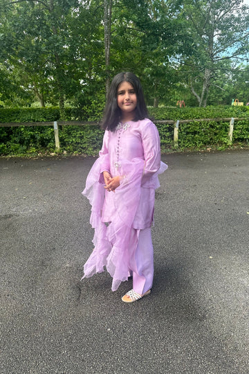 LILAC WHIRL -FARSHI SHALWAR SET|  RJS PRET