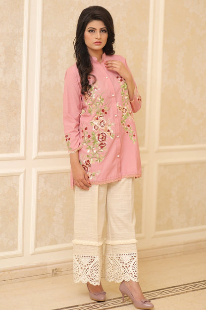 CRANBERRY PINK EMBROIDERED SHIRT | RJ’S PRET