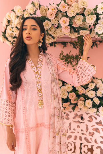 Pink Garden Inaaya Embroidered Lawn Suit | RJ’S PRET