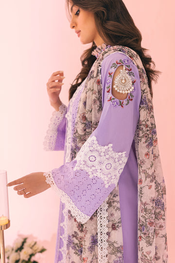 Lilac Garden Inaaya Embroidered Lawn Suit | RJ’S PRET