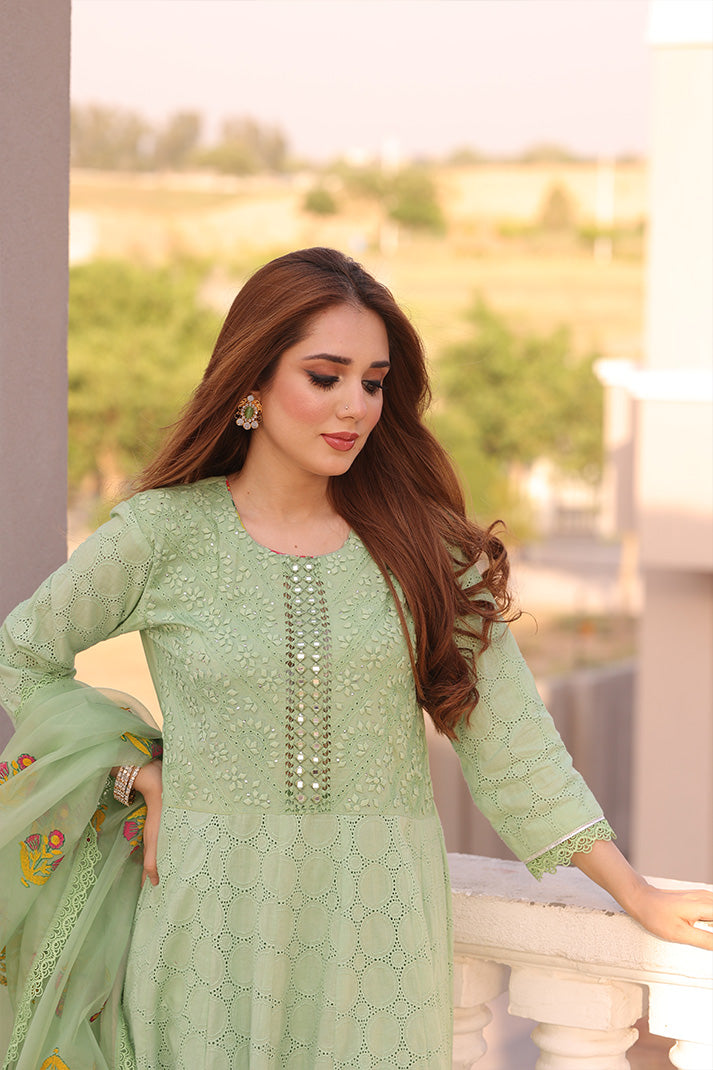 Castleton Luminescent Chikankari Lawn Maxi