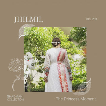 Jhilmil White Shadmani Sequin Embroidered Dress | RJ’S PRET