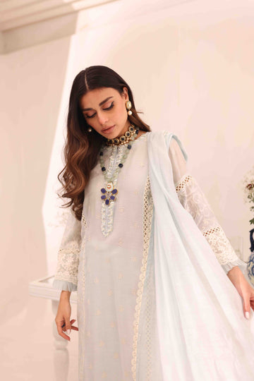 Blue Bell Umeed Embroidered Net Kurta Set | RJS PRET