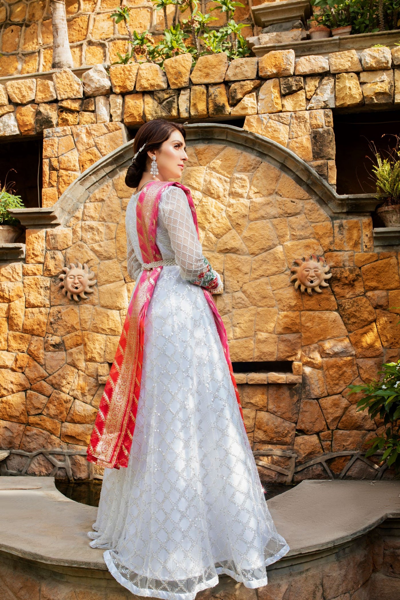 Jhilmil White Shadmani Sequin Embroidered Dress | RJ’S PRET