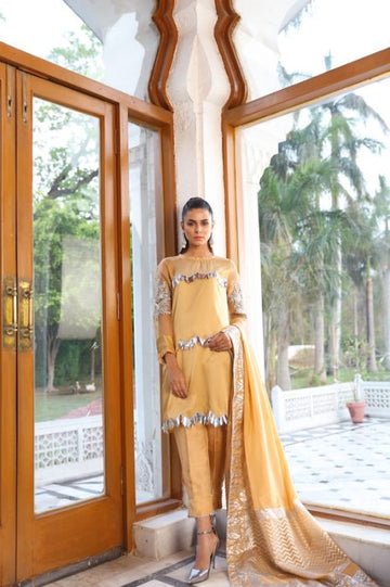 Zig Zag Mystique Silk Embellished Suit | RJ'S PRET