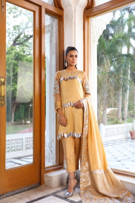 Zig Zag Mystique Silk Embellished Suit | RJ'S PRET