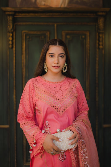 Coral Star Block Kari – Elegant Block Printed Suit with Gotta Work