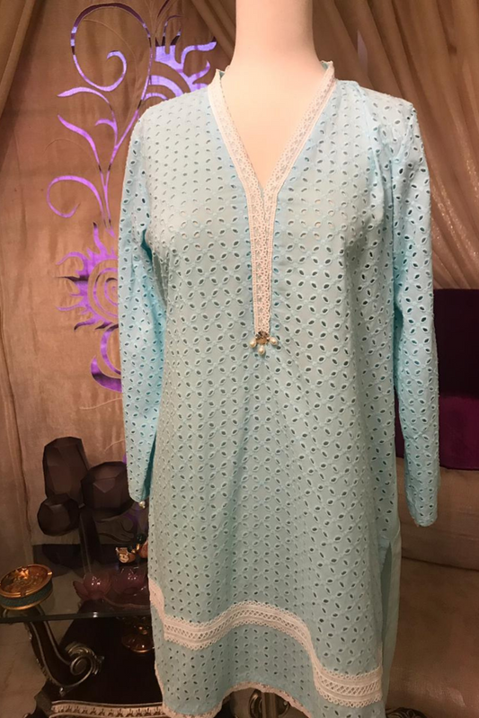 Sky Blue Chicken Kurta | Rj’s Pret