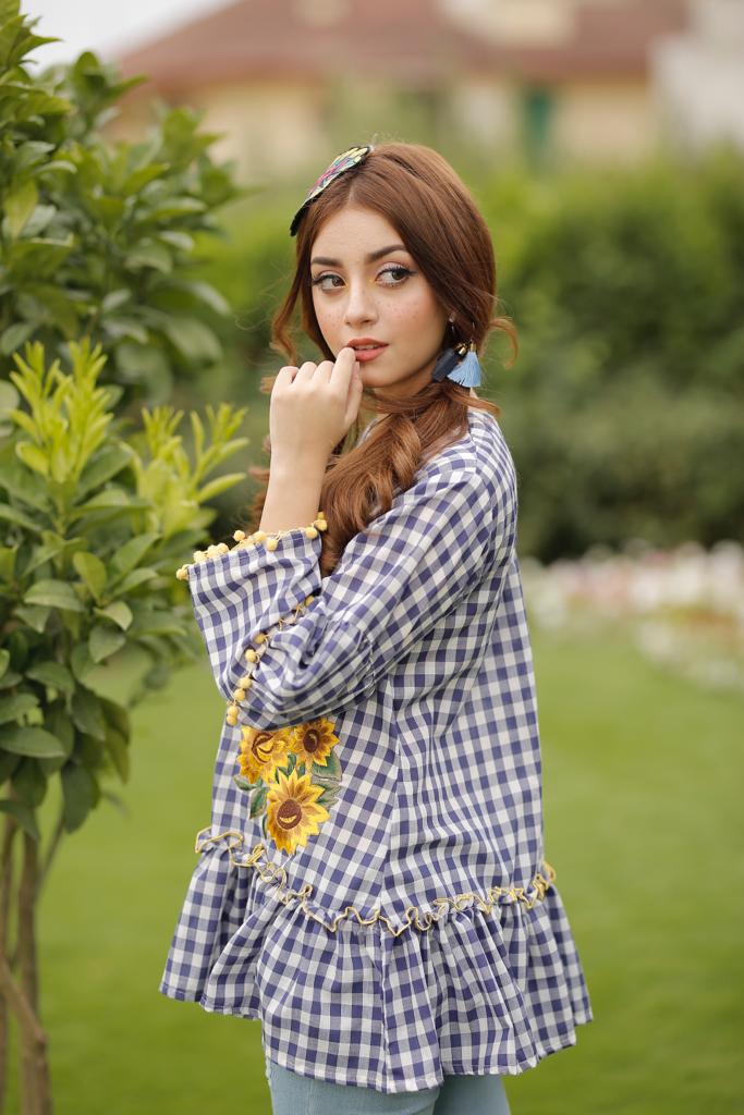 Sunflower Embroidered Top | FEMO | RJ'S PRET