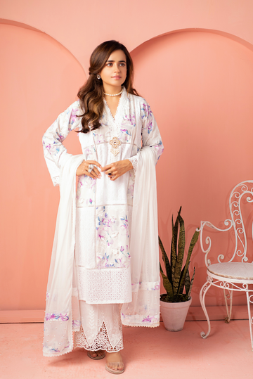 Print-X Bling Printed Chikankari Outfit | RJ’S PRET