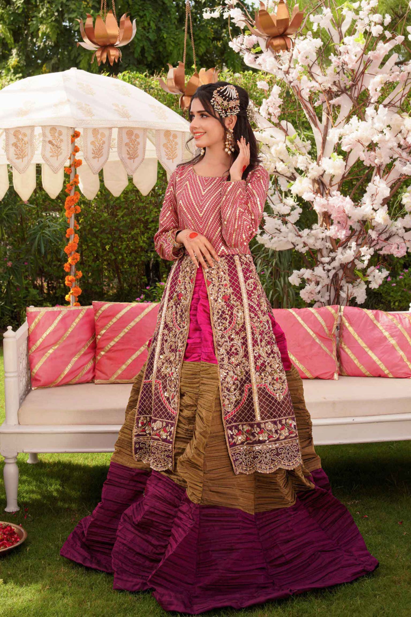 Dhanak Khushi Embroidered Lehenga Dress | RJS PRET