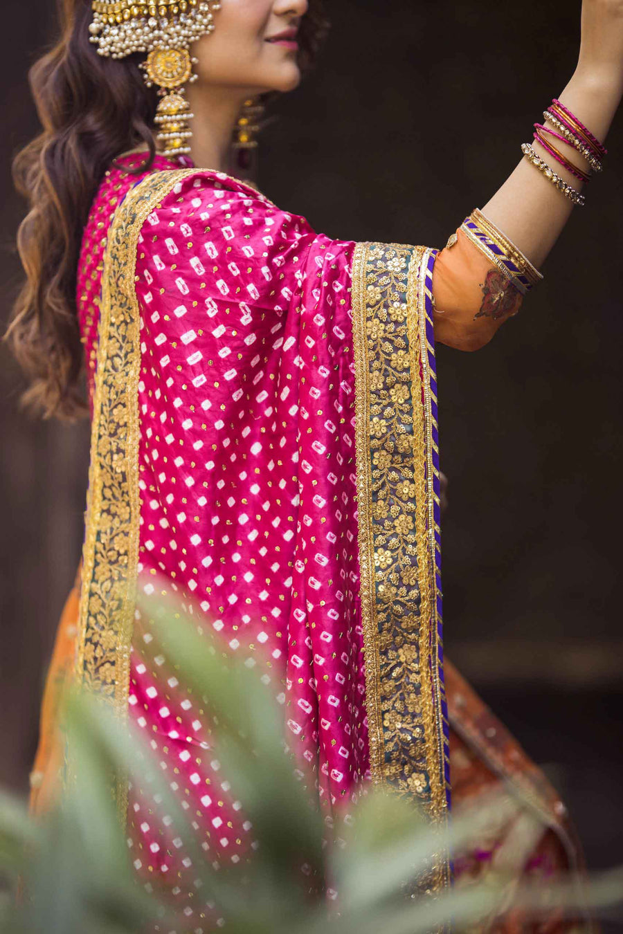 Henna Khushi Embroidered Silk Mehndi Dress | RJS PRET