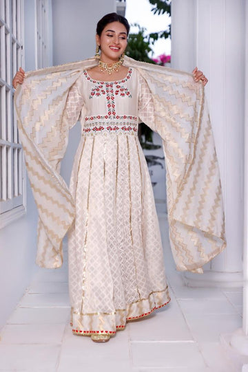Cotton Net Kalidaar Peshwas | RUBY DESIRE | BLOOM | RJS PRET