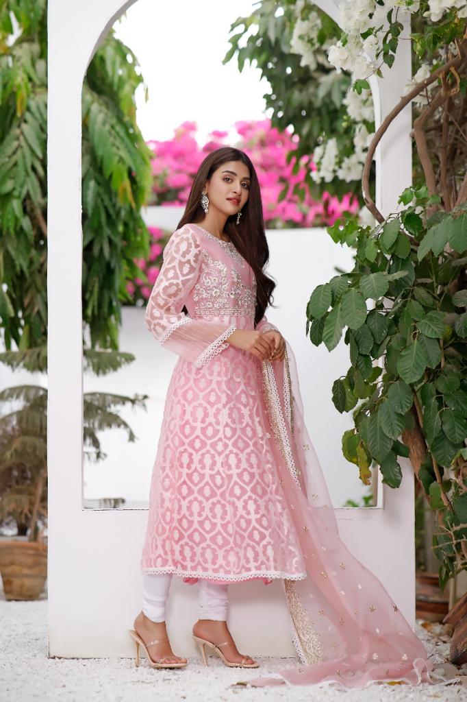 Pastel Pink Kalidaar Peshwas | BLUSH BALLET | BLOOM | RJS PRET