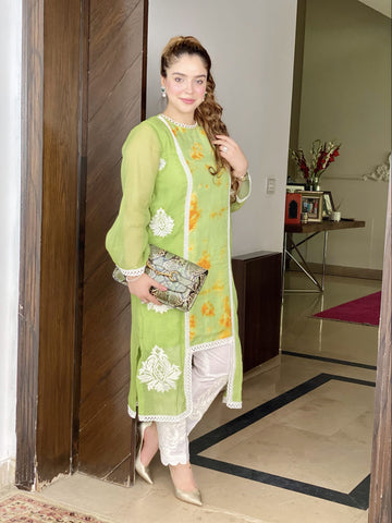 CANDY FLOSS (PARROT GREEN) | Asymmetrical Shirt | RJ’S PRET