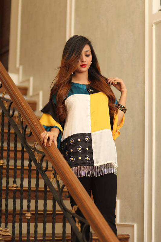 Mosaic Embroidered Top | Rj's Pret