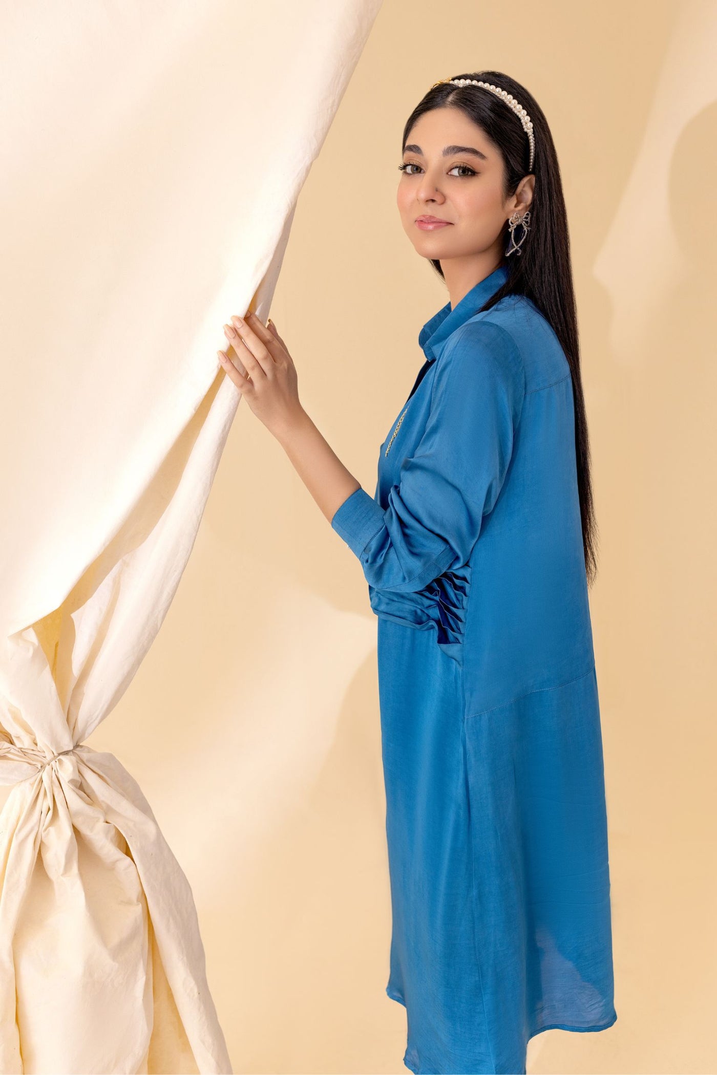 Azure Blue Pristine Silk Kurta Set | RJS PRET