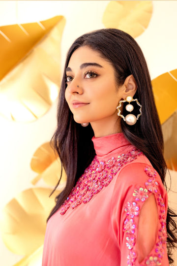 Coral Fusion Pristine Silk Kurta Set | RJS PRET