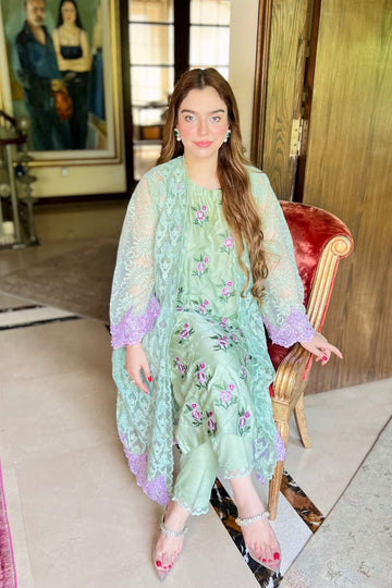 Green Garden Pristine Luxury Pret Dress | RJS PRET