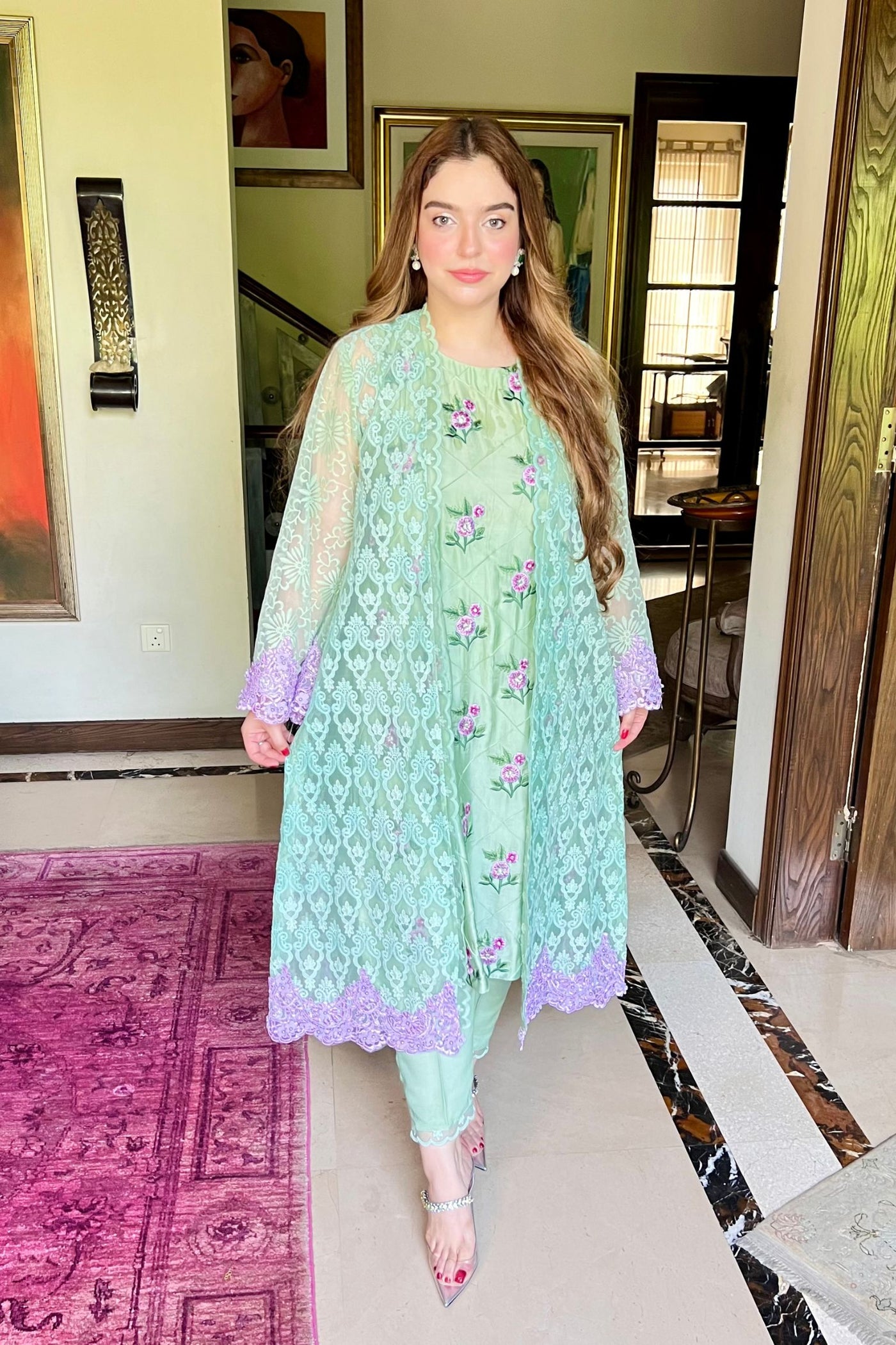 Green Garden Pristine Luxury Pret Dress | RJS PRET
